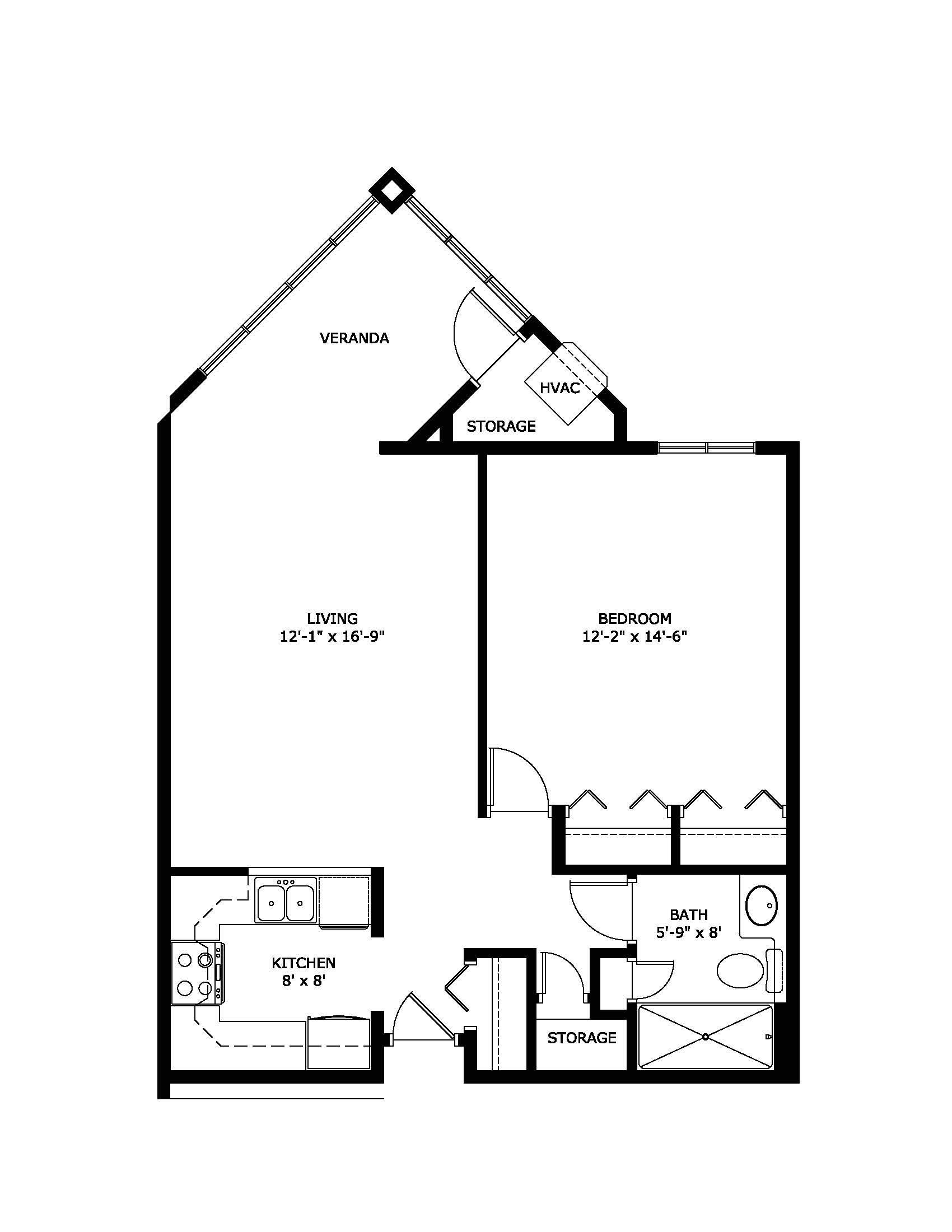 Traditional One Bedroom