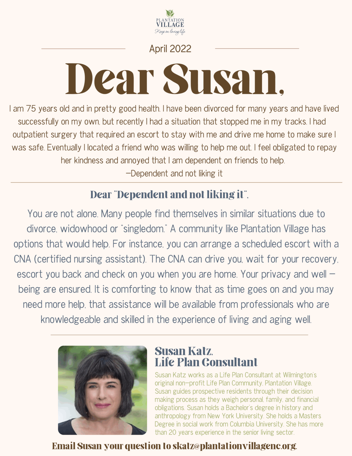 Dear Susan letter