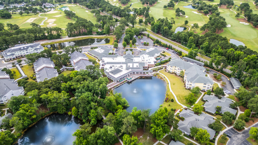 Arial view of Porter's Village