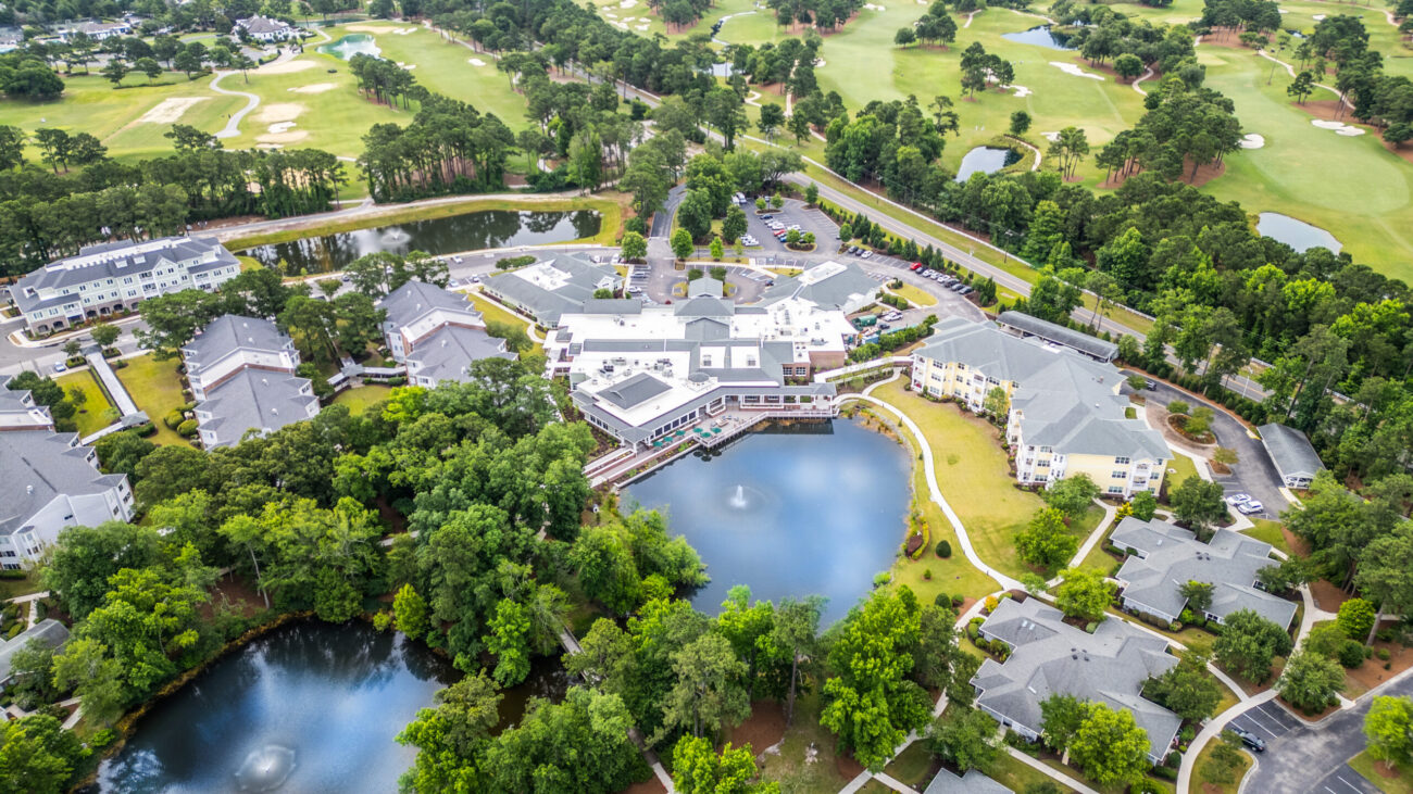Arial view of Porter's Village