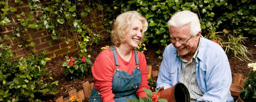 Elderly Couple Gardening